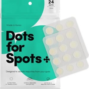 Dots for Spots Pimple Patches - Pack of 24 Translucent Hydrocolloid Spot Treatment Stickers for Face - Fast-Acting, Vegan & Cruelty Free - Korean Skin Care