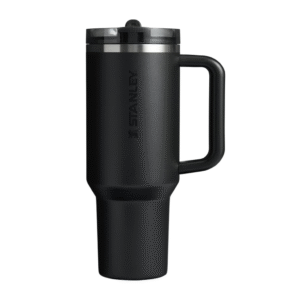 Stanley Quencher ProTour Flip Straw Tumbler with Leakproof Lid 40 oz | Built-In Straw & Handle | Cupholder Compatible for Travel | Insulated Stainless Steel Cup | BPA-Free | Black Solid