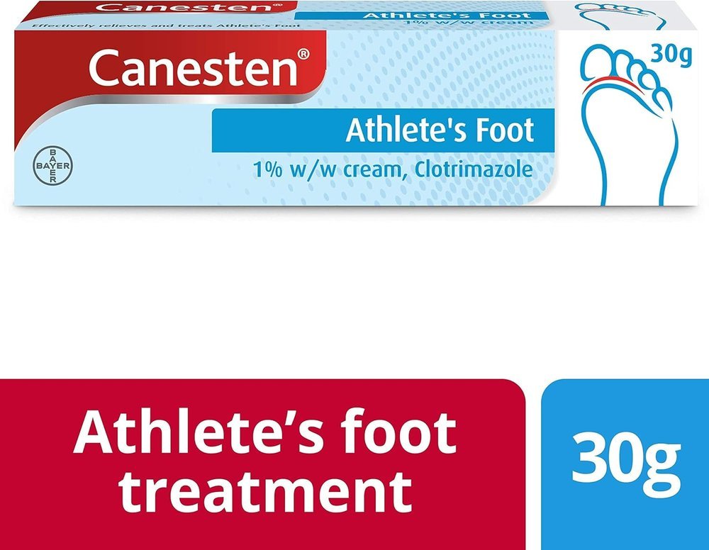 Canesten Athlete’s Foot Cream 30g – Antifungal Treatment for Itchy Feet, Fungal Infection Relief & Foot Care (Clotrimazole 1%) 1