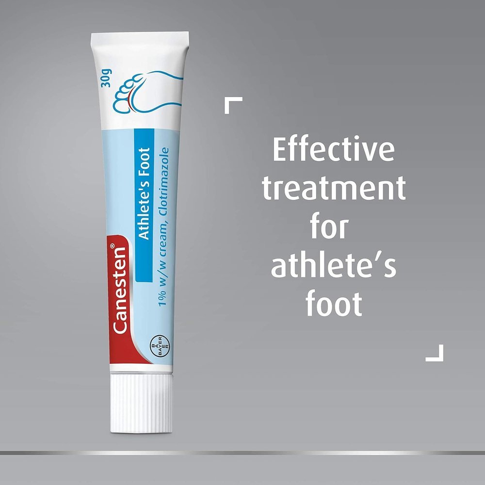 Canesten Athlete’s Foot Cream 30g – Antifungal Treatment for Itchy Feet, Fungal Infection Relief & Foot Care (Clotrimazole 1%) 2